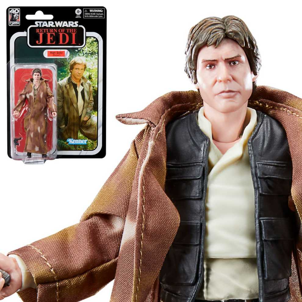 Star Wars The Black Series Return Of The Jedi - Han Solo (Endor) - Kenner (Hasbro) (Star Wars - The Black Series) action figure collectible [Barcode 5010996133175] - Main Image 3