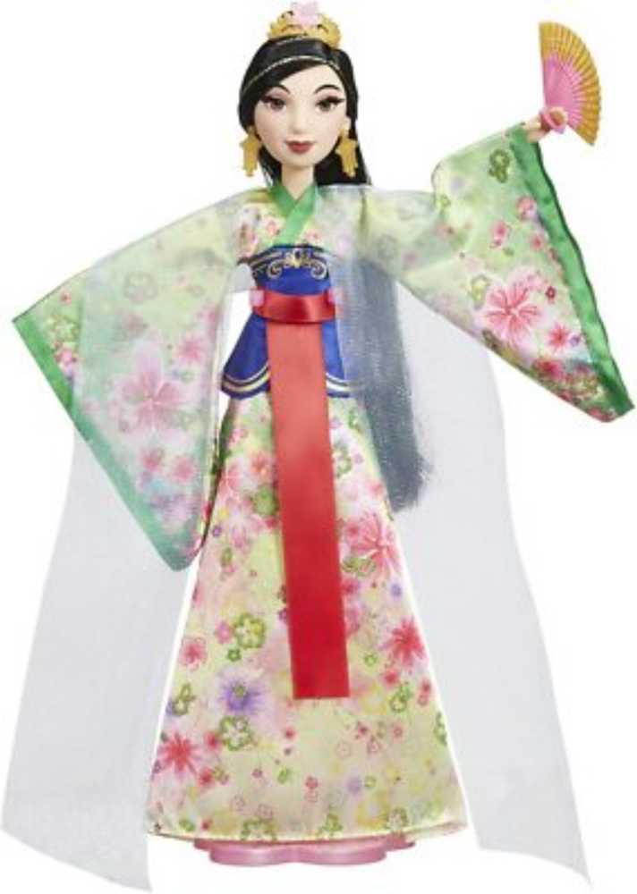 Mattel Disney Princess Mulan Deluxe Mulan Fashion Doll With Dress Shoes Tiara & Earrings Includes Doll Stand  - Disney action figure collectible [Barcode 630509735402] - Main Image 3