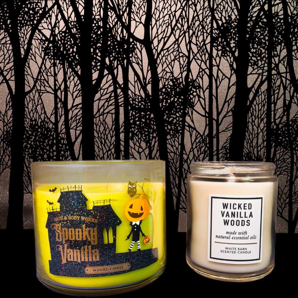 CANDLE: Halloween Bath & Bodyworks Wicked Vanilla Woods Single Wick 2022 - Bath & Bodyworks Candle (Halloween Candles) action figure collectible - Main Image 4