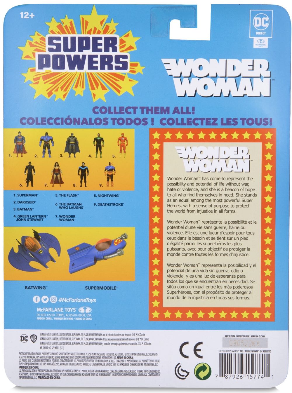 Super Powers - Wonder Woman (DC Rebirth) - McFarlane Toys (Super Powers) (DC Super Powers Wave 3) action figure collectible [Barcode 787926157741] - Main Image 4