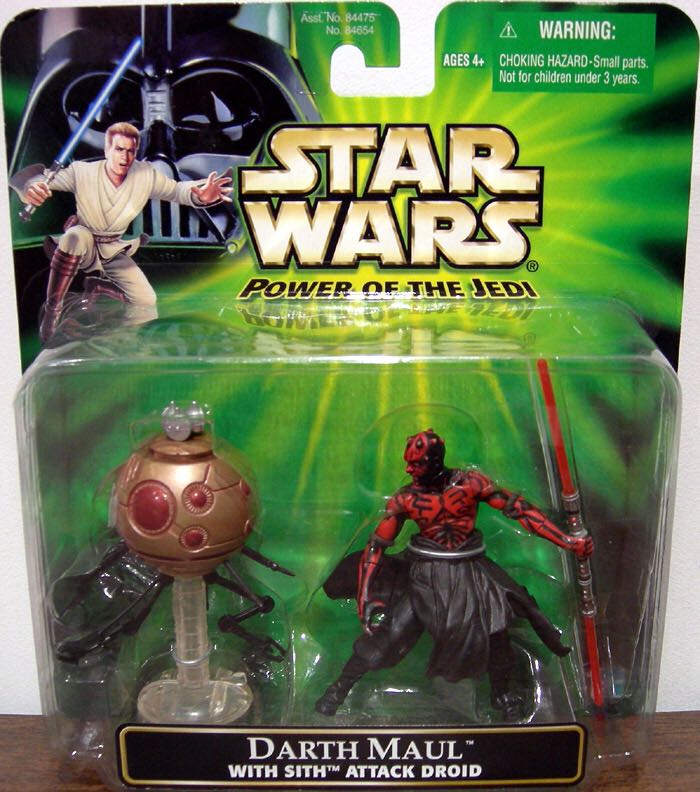 Darth Maul (with With Attack Droid) - Hasbro (Star Wars: Power of the Jedi) action figure collectible - Main Image 2