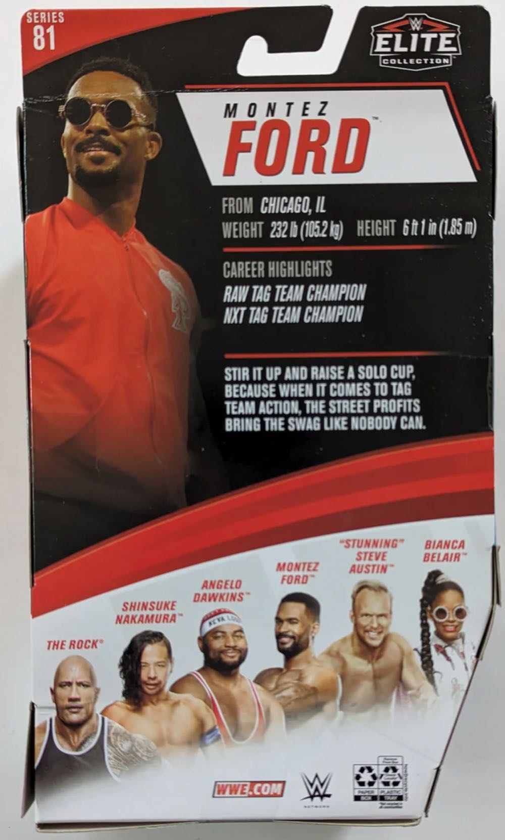 MONTEZ FORD - WWE ELITE 81 - Mattel (Attire Date: July 1, 2019 @ WWE Monday Night Raw) action figure collectible - Main Image 4