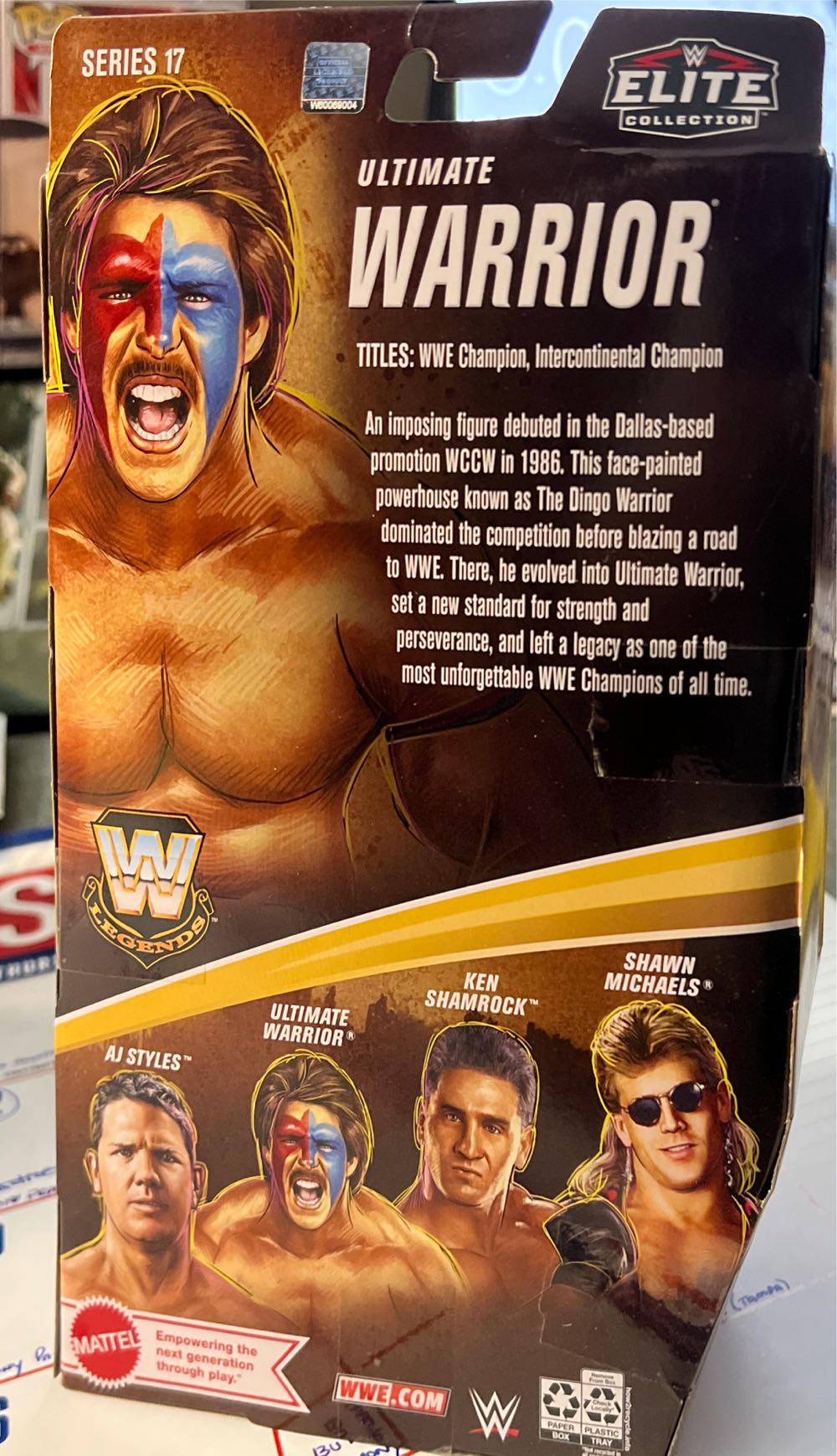 Wwe Legends Series 17 Elite Collection Ultimate Warrior In Hand!!! - Mattel Wwe (WWE) action figure collectible [Barcode 194735117246] - Main Image 2