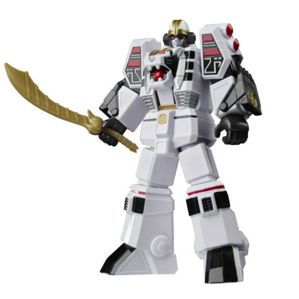 Mighty Morphin Power Rangers White Tigerzord Warrior Mode VHS Action Figure - Hasbro action figure collectible [Barcode 5010993977611] - Main Image 2