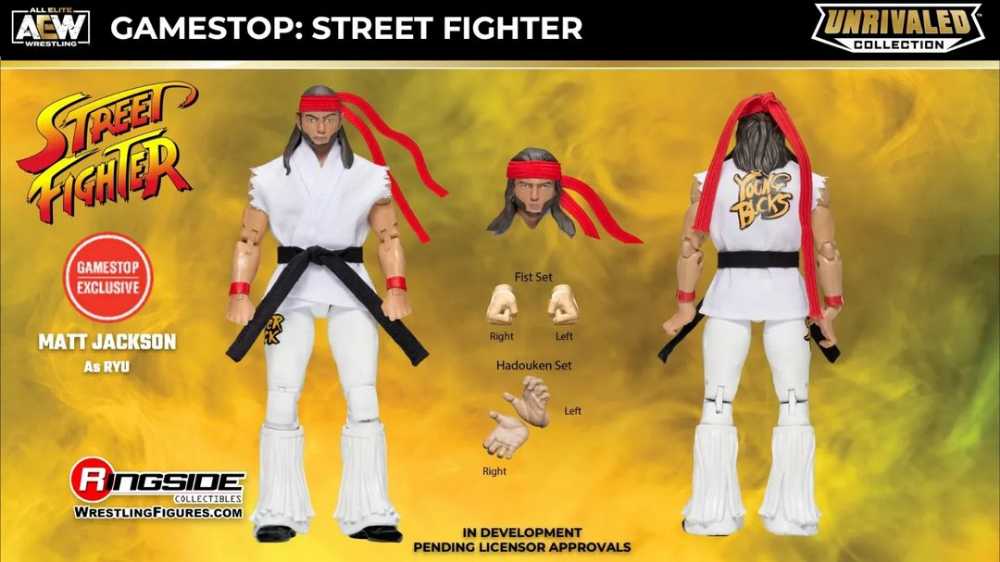 Matt Jackson (Ryu) - Jazwares (AEW Street Fighter Limited Edition) action figure collectible [Barcode 191726436140] - Main Image 3
