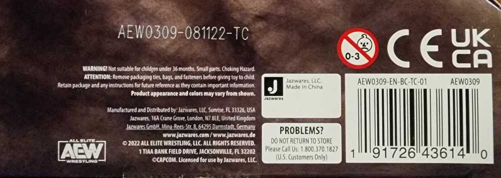 Matt Jackson (Ryu) - Jazwares (AEW Street Fighter Limited Edition) action figure collectible [Barcode 191726436140] - Main Image 4