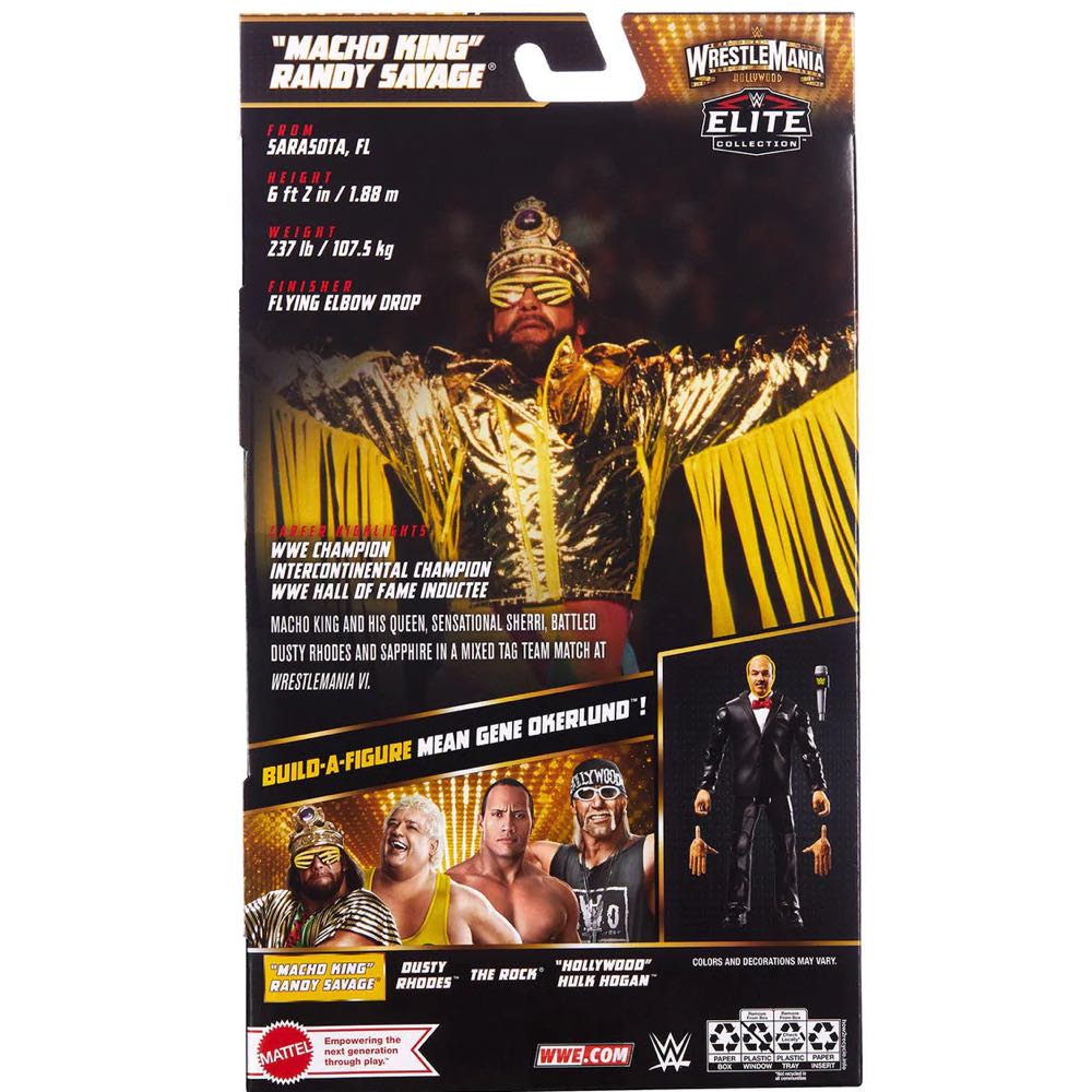 “Macho King” Randy Savage - Mattel WWE (WWE Wrestlemania 39 Elite) action figure collectible - Main Image 4