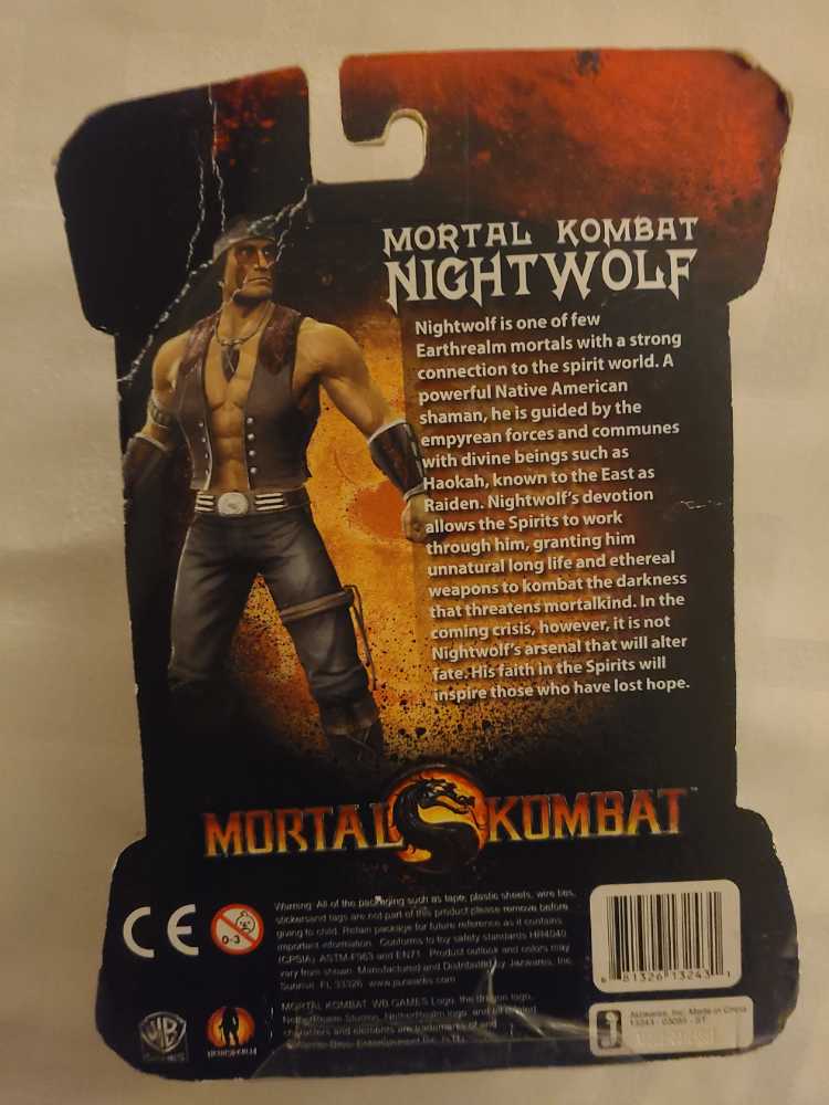 Jazwares Mortal Kombat 9 Nightwolf 4” Action Figure - Warner Bros./Mattel action figure collectible [Barcode 681326132431] - Main Image 2