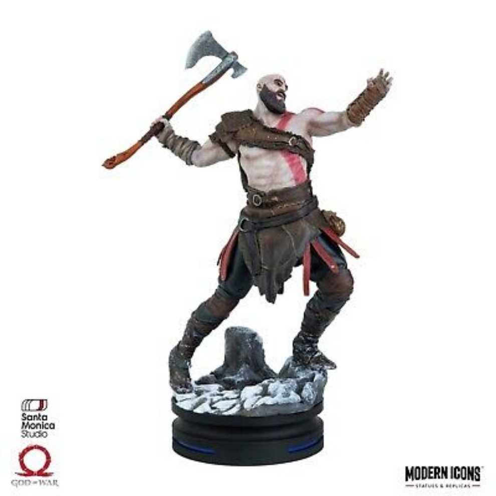 Santa Monica Studios Sony Modern Icons God Of War Ragnarok Kratos Gamestop Exclusive Statue Set  action figure collectible [Barcode 847509064924] - Main Image 3