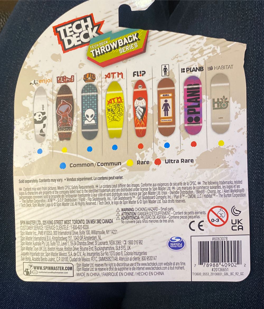 Tech Deck TB Walmart Enjoi Panda Black And White Common  action figure collectible [Barcode 778988409022] - Main Image 2