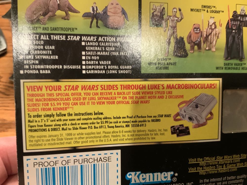 Vv) Luke’s Macrobinoculars - Kenner Hasbro (Freeze Frame Action Slide) action figure collectible [Barcode 076281698588] - Main Image 2