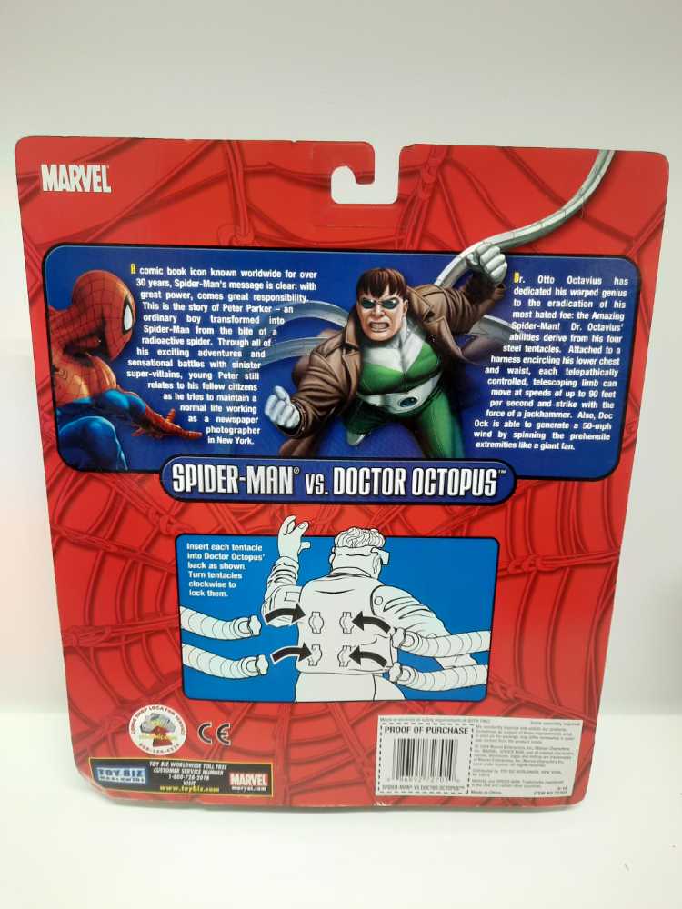 Spider-Man Classics: Spiderman Vs. Doctor Octopus  (Marvel: Toybiz: 6”) action figure collectible [Barcode 086892727010] - Main Image 2