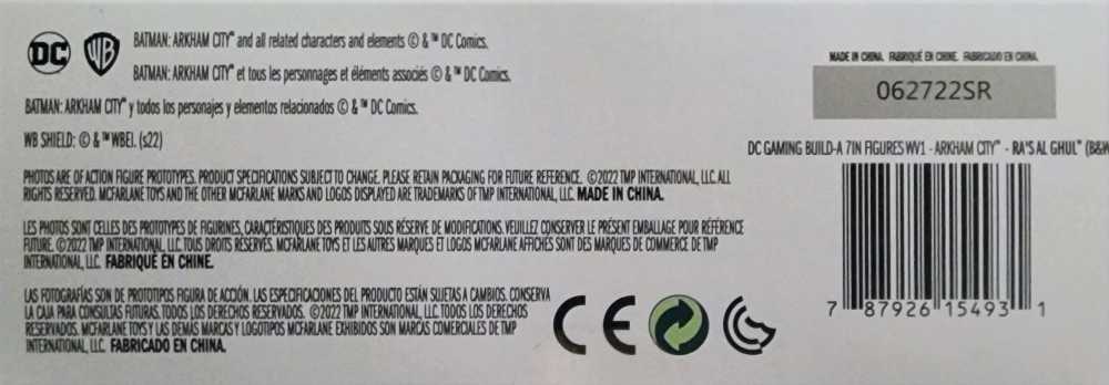 Batman: Arkham City Ra’s Al Ghul (B & W) BAF - McFarlane Toys (DC Multiverse) (Batman: Arkham City) action figure collectible [Barcode 787926154931] - Main Image 4