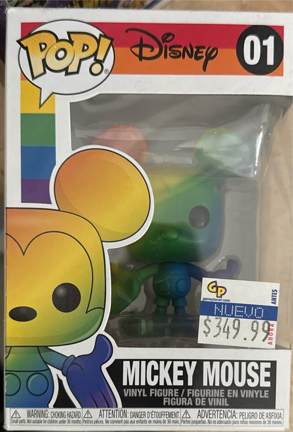Funko Pop! Disney: Pride Mickey Mouse Rainbow 3.75 Inches  action figure collectible [Barcode 889698565806] - Main Image 2