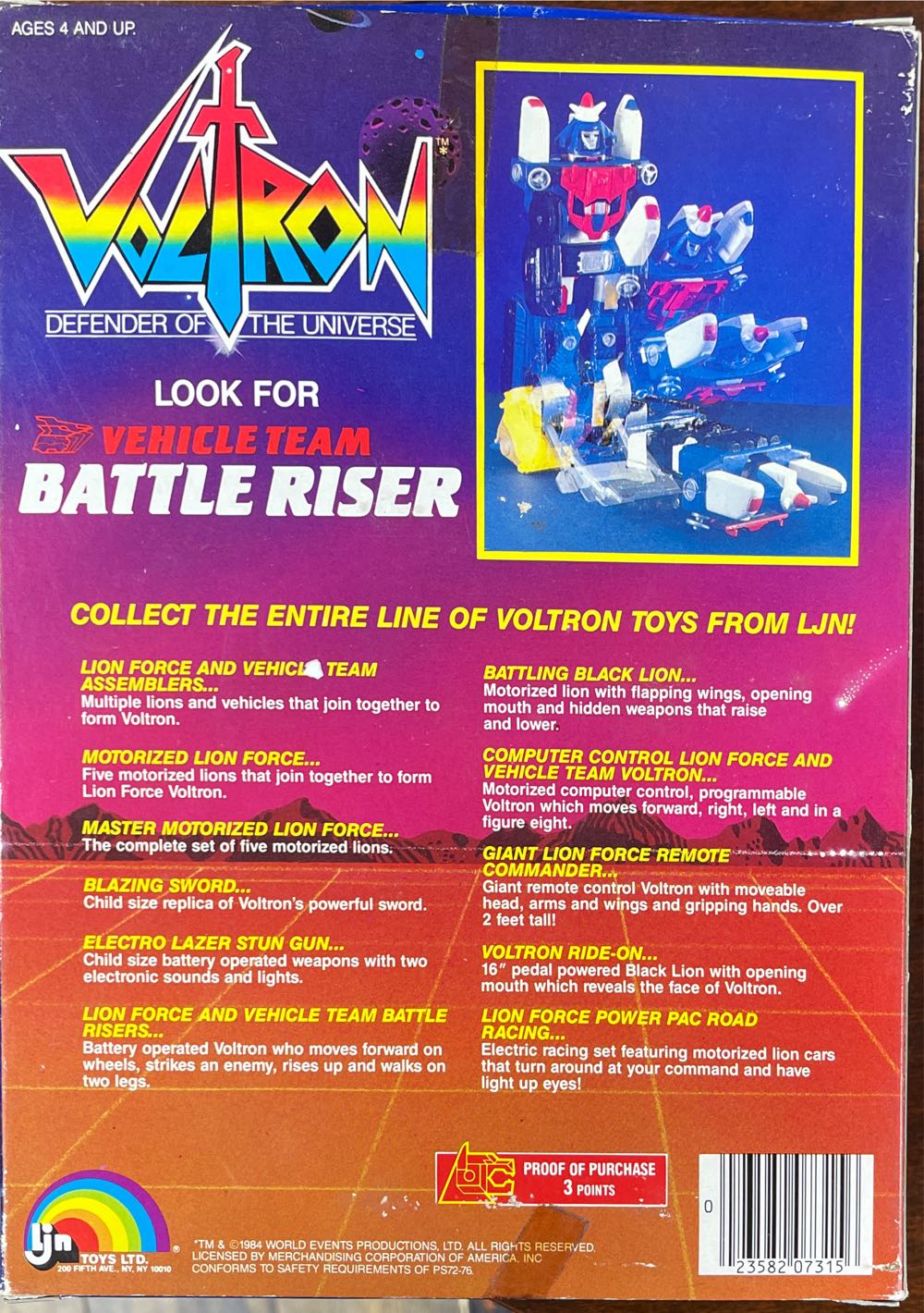 Voltron Lion Force Battle Riser  action figure collectible [Barcode 023582073156] - Main Image 2