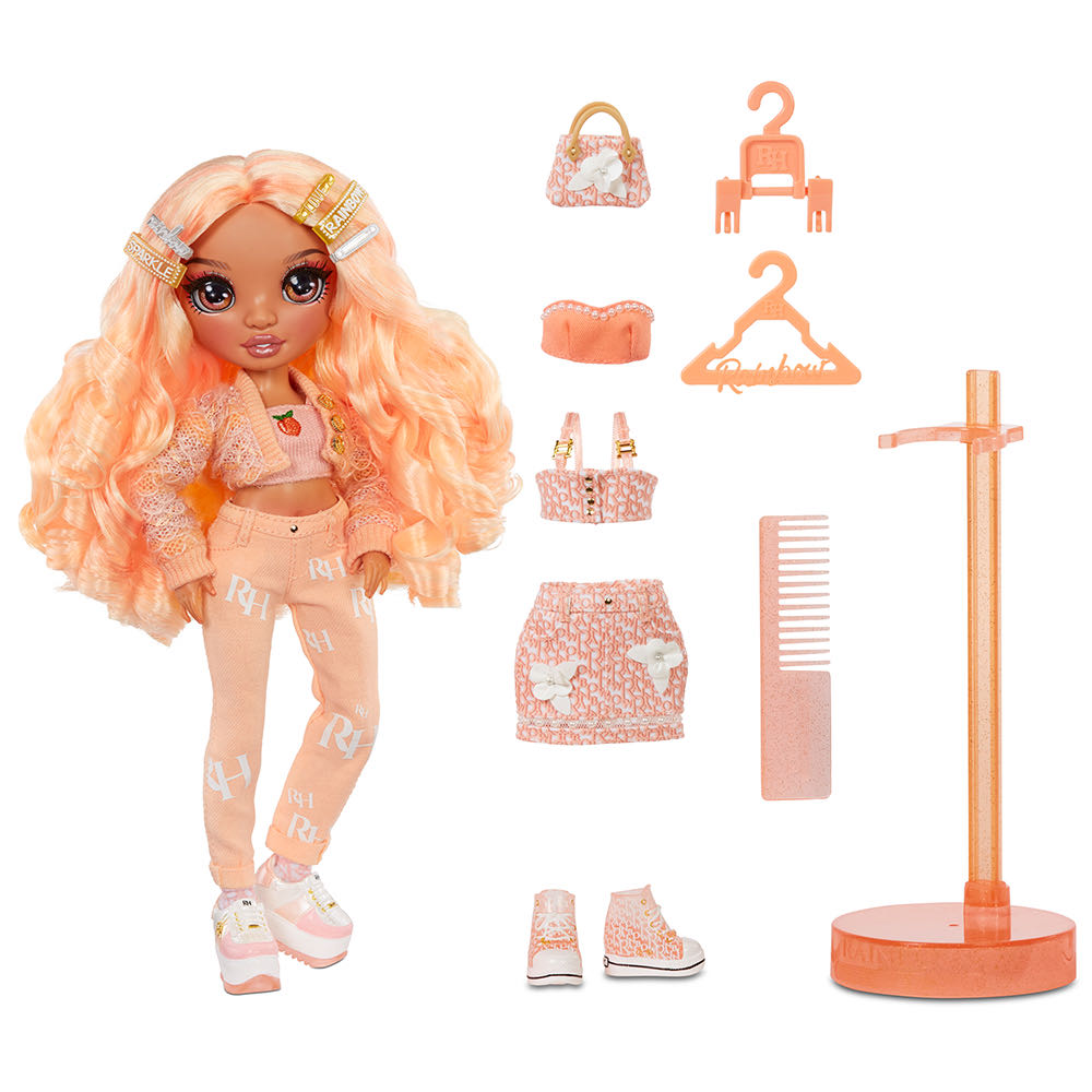 Rainbow High Georgia Bloom Fashion Peach Light Orange Fashion Georgia - MGA Entertainment (Rainbow High) action figure collectible [Barcode 035051575740] - Main Image 2