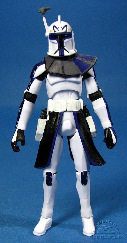 Captain Rex (Clean Armor, Battle-Damaged Stripes) - Hasbro (Star Wars - The Clone Wars 2008) action figure collectible [Barcode 653569325819] - Main Image 2