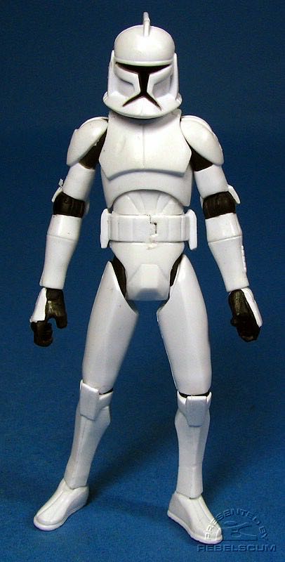 Star Wars: The Clone Wars: Clone Trooper (Clean Armor) - Hasbro (Star Wars - The Clone Wars 2008) action figure collectible [Barcode 653569325826] - Main Image 2