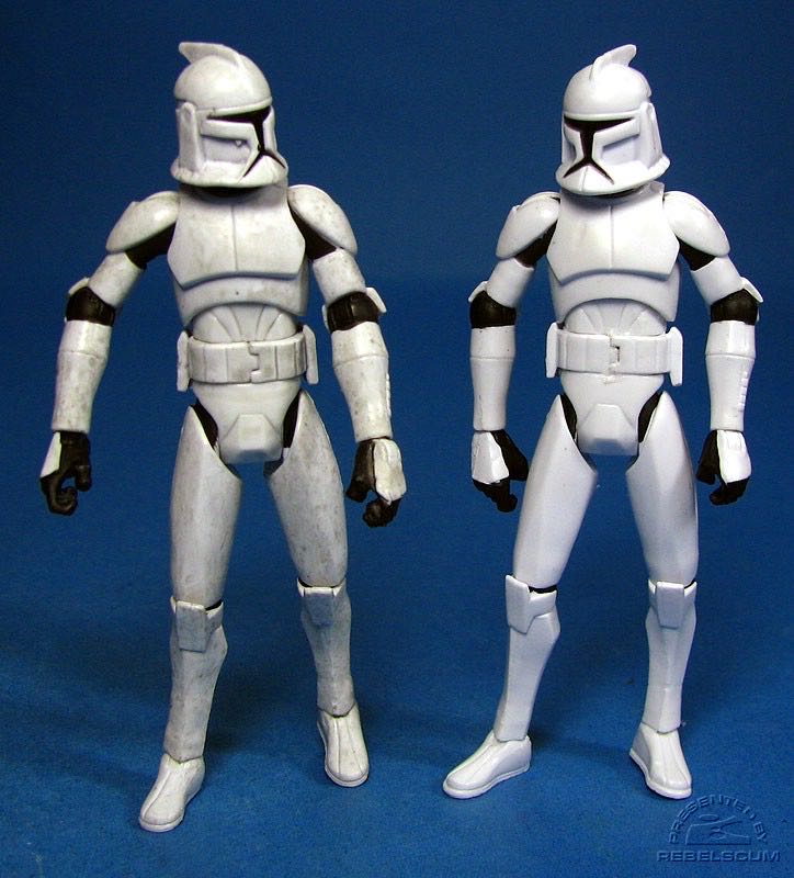 Star Wars: The Clone Wars: Clone Trooper (Clean Armor) - Hasbro (Star Wars - The Clone Wars 2008) action figure collectible [Barcode 653569325826] - Main Image 3