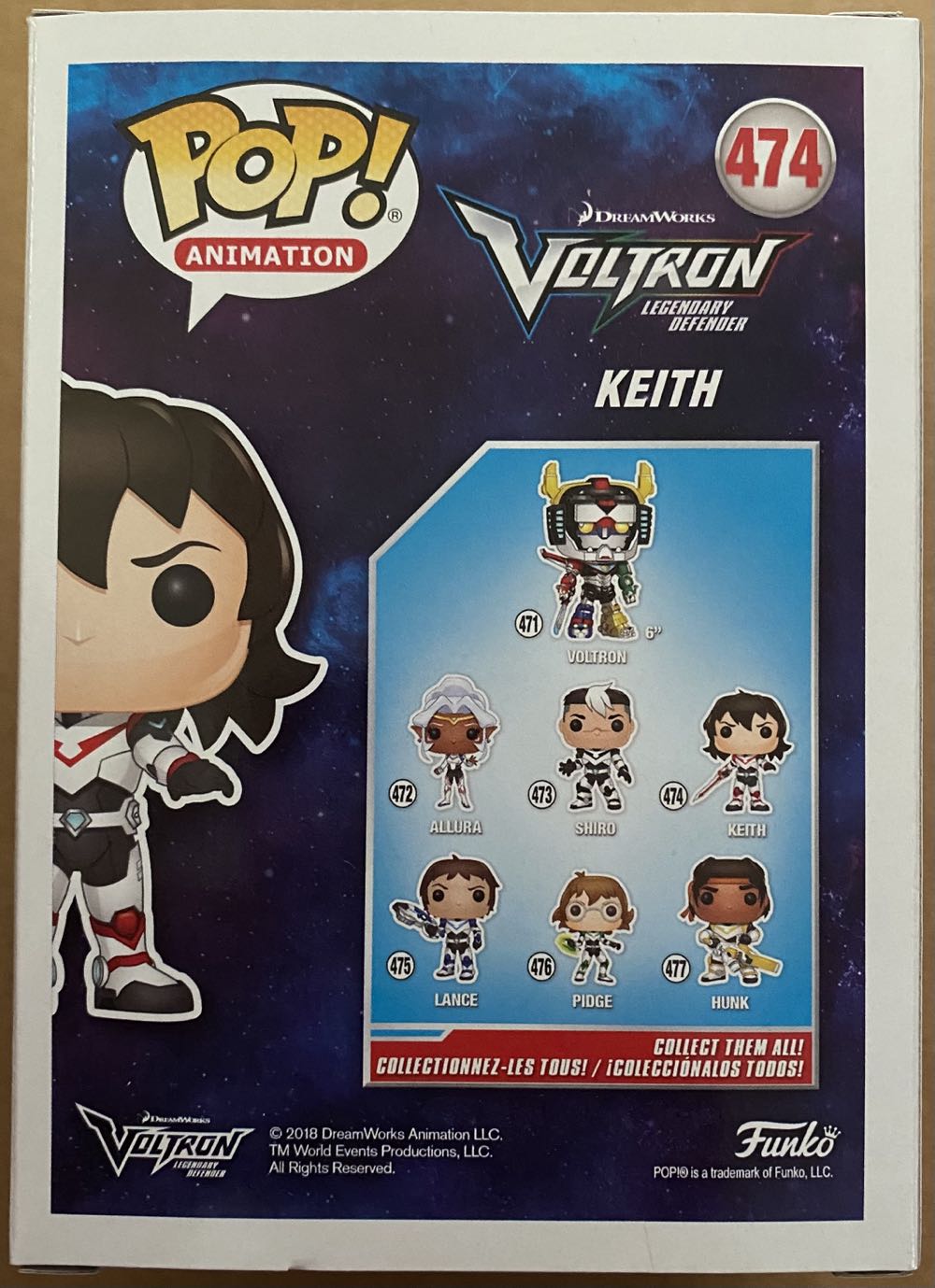 Pop! Animation (Voltron Legendary Defender): #475 Keith - Funko (Voltron Legendary Defender) action figure collectible [Barcode 889698341950] - Main Image 3