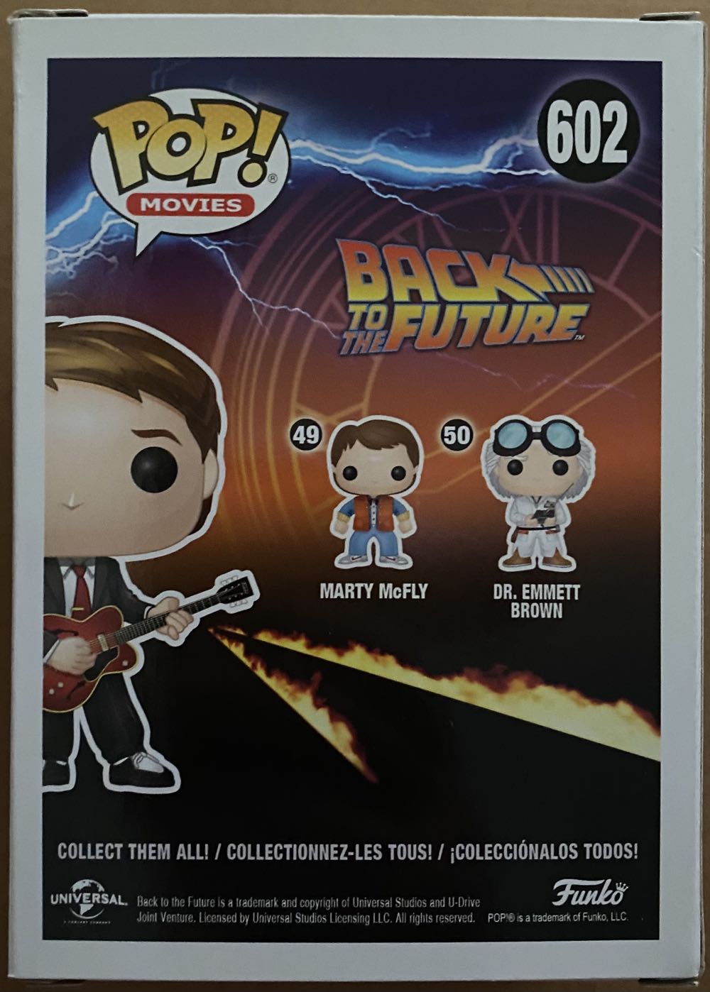 Marty McFly w/ guitar #602 (2018 Canadian Convention) - Funko (Funko Pop! Movies) action figure collectible [Barcode 889698323352] - Main Image 3
