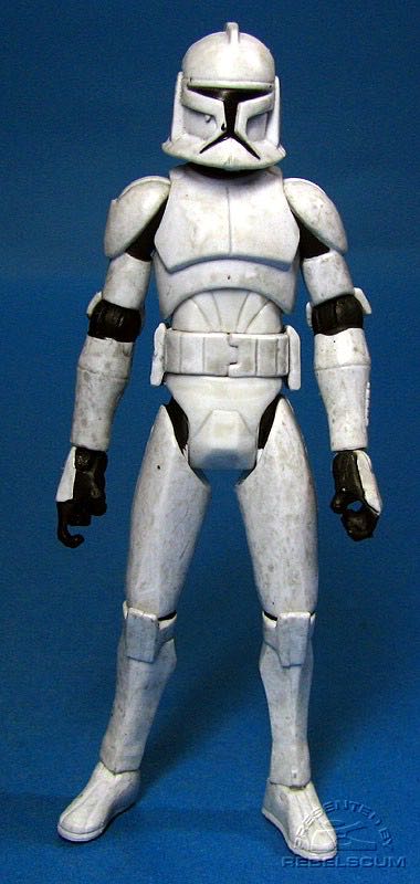 Clone Trooper (1st Day of Issue, Dirty Armor) - Hasbro (Star Wars - The Clone Wars 2008) action figure collectible [Barcode 653569325826] - Main Image 2