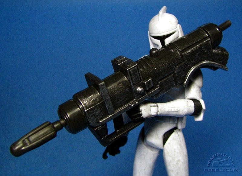 Clone Trooper (1st Day of Issue, Dirty Armor) - Hasbro (Star Wars - The Clone Wars 2008) action figure collectible [Barcode 653569325826] - Main Image 3