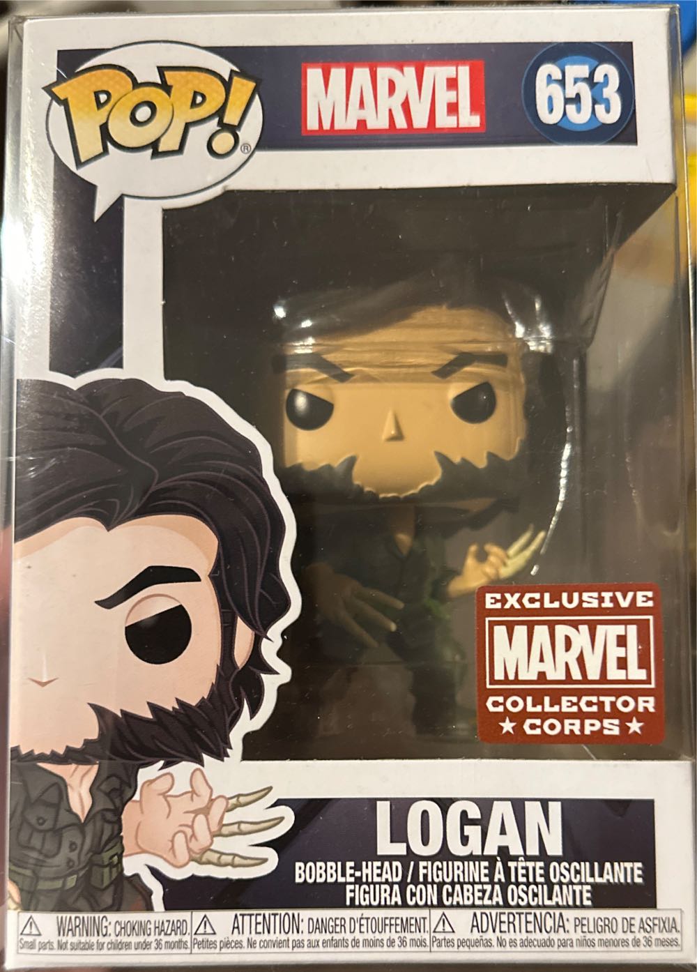 Funko Pop! Marvel Collectors Corps #653 Logan - Funko action figure collectible [Barcode 889698489355] - Main Image 2