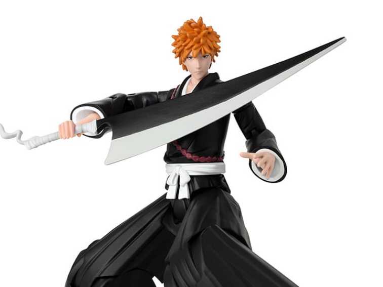 Anime Heroes Bleach Kurosagi Ichigo Action Figure - Bandai America (Bleach Anime Series) action figure collectible [Barcode 045557369712] - Main Image 4