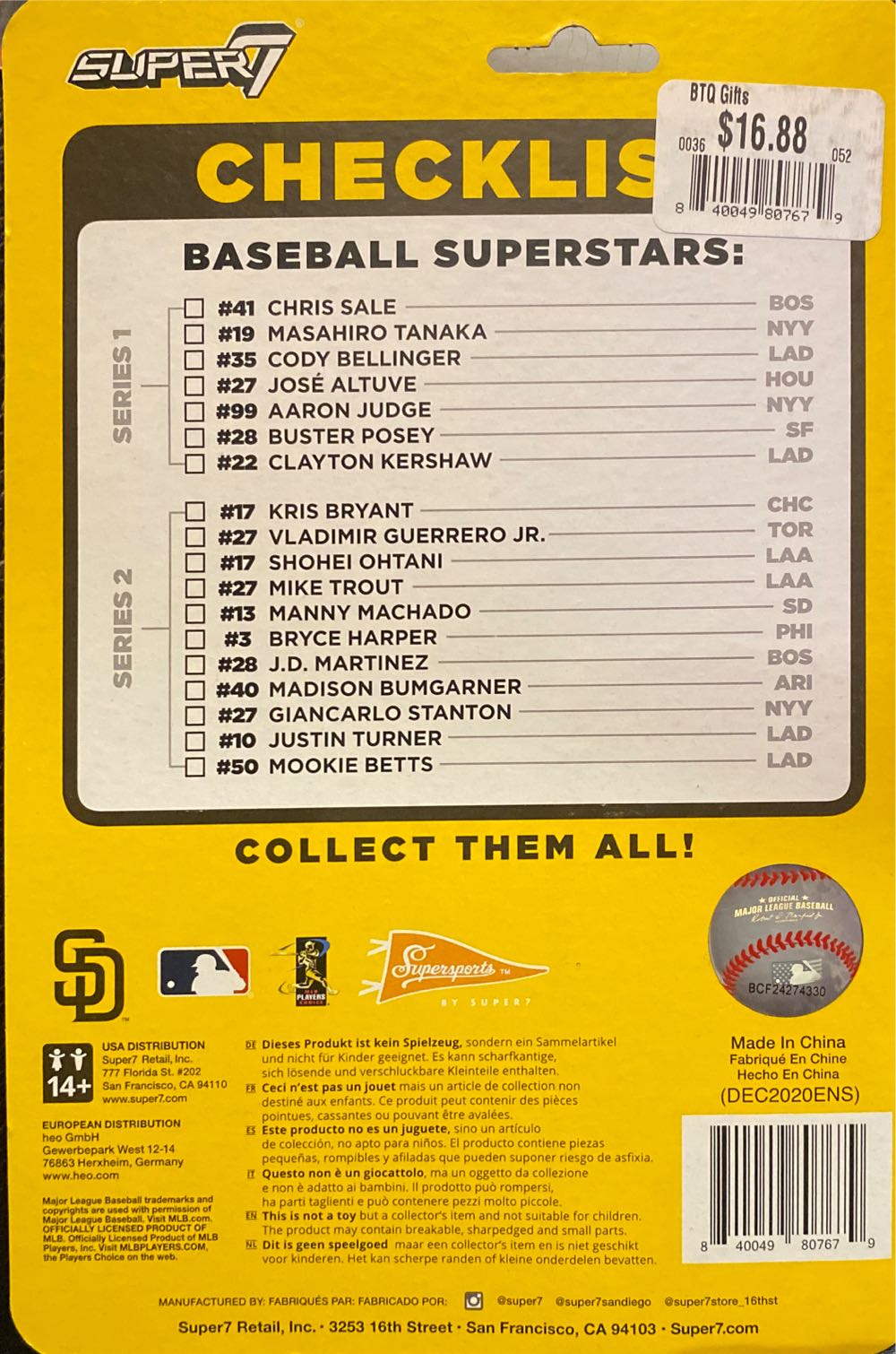 Baseball Superstars Manny Machado - Super 7 / ReAction Figures action figure collectible [Barcode 840049807679] - Main Image 2