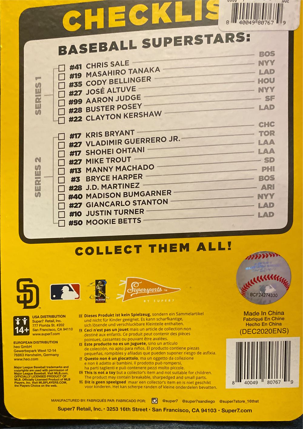 Baseball Superstars Manny Machado - Super 7 / ReAction Figures action figure collectible [Barcode 840049807679] - Main Image 3