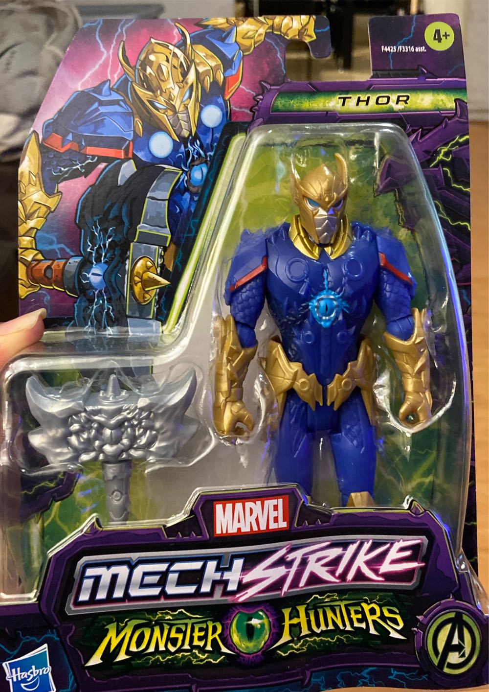 Marvel Avengers Mech Strike Monster Hunters Thor Toy 6-inch-scale Action Figure With Accessory Toys For Kids Ages 4 And Up - Hasbro action figure collectible [Barcode 5010993945269] - Main Image 2