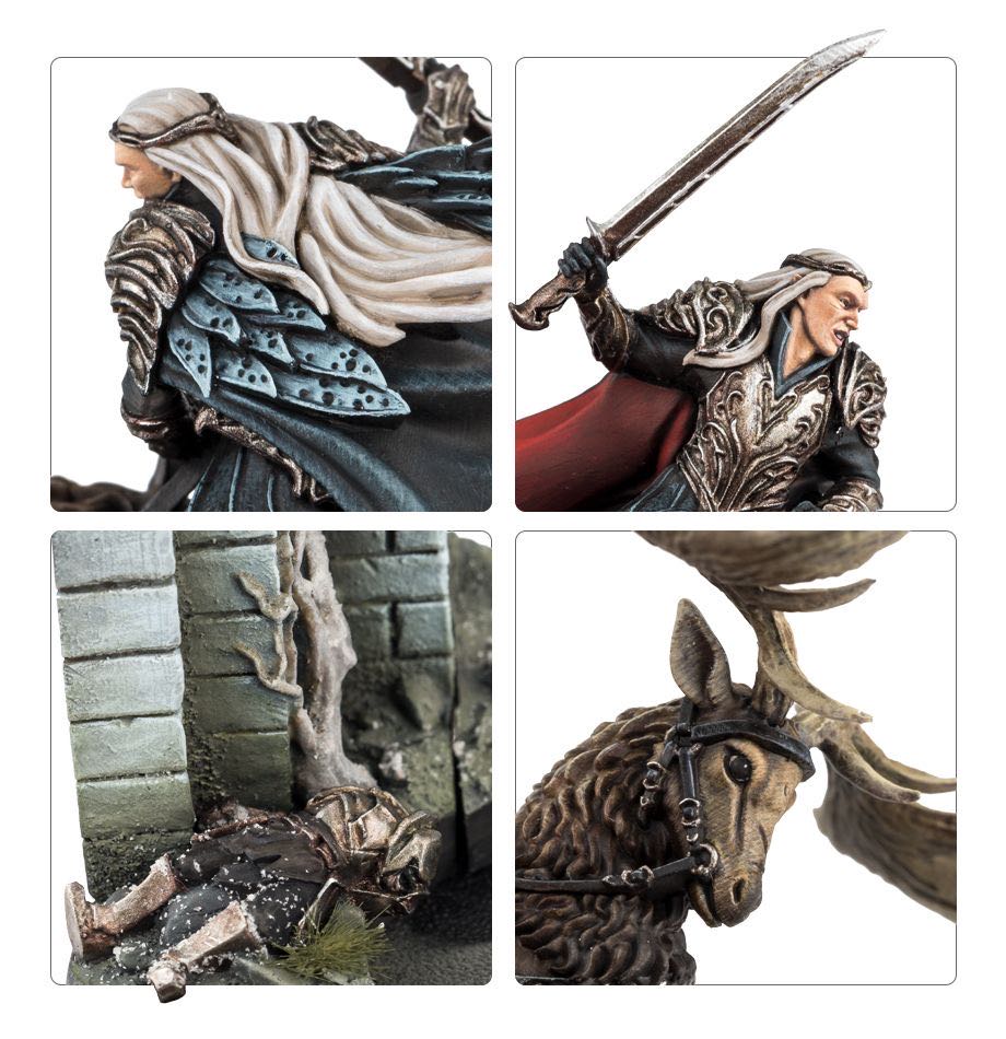 Thranduil, King of the Woodland Realm on Elk - Forge World (Lord Of The Rings) action figure collectible - Main Image 2