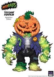 Trashn’ Pumpkin (Apparition Edition) - Premium DNA (Madballs) action figure collectible - Main Image 4
