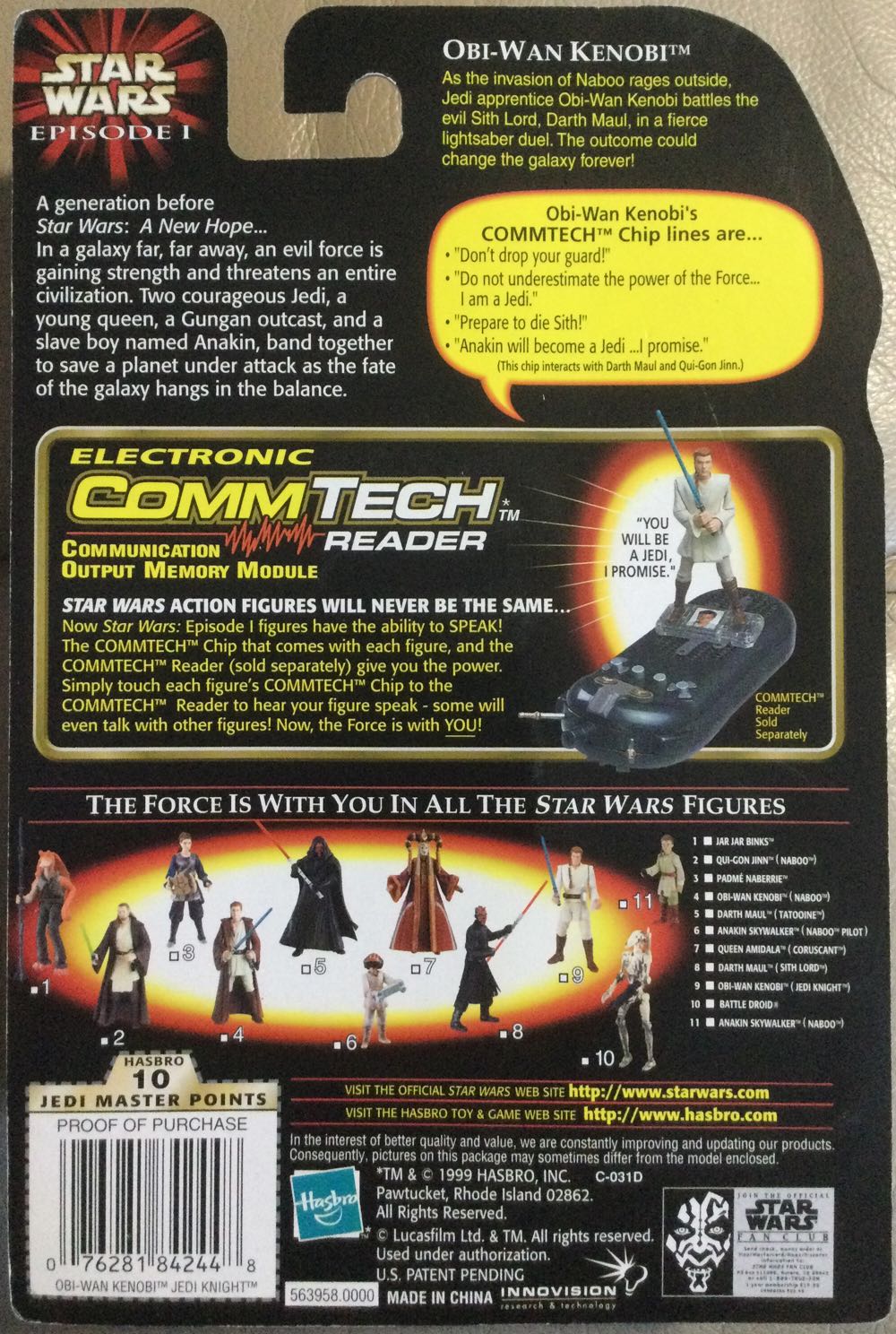 Phantom Menace (Col.#1) - ObiWan Kenobi - Hasbro (The Phantom Menace) action figure collectible - Main Image 2