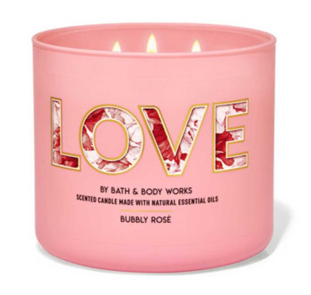 CANDLE: Valentine’s Day Bath & Body Works Bubbly Rosé -  LOVE  2023 - Bath & Bodyworks Candle (Valentine’s Day Candles) action figure collectible [Barcode 667558001707] - Main Image 4