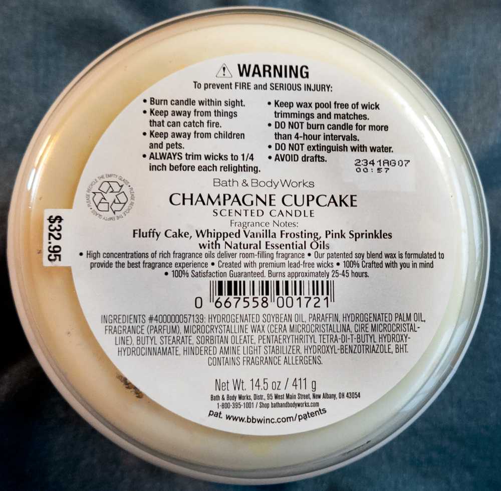 CANDLE: Valentine’s Day Bath & Body Works Champagne Cupcake- Feel Loved 2023 - Bath & Bodyworks Candle (Valentine’s Day Candles) action figure collectible [Barcode 1661571001781] - Main Image 2