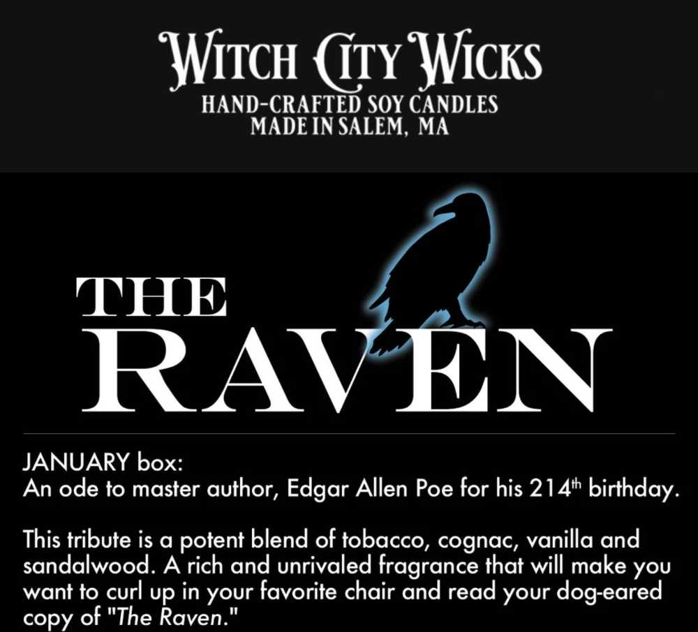 CANDLE: Halloween Witch City Wicks The Raven 2023 - Witch City Wicks (Halloween Candle) action figure collectible - Main Image 3
