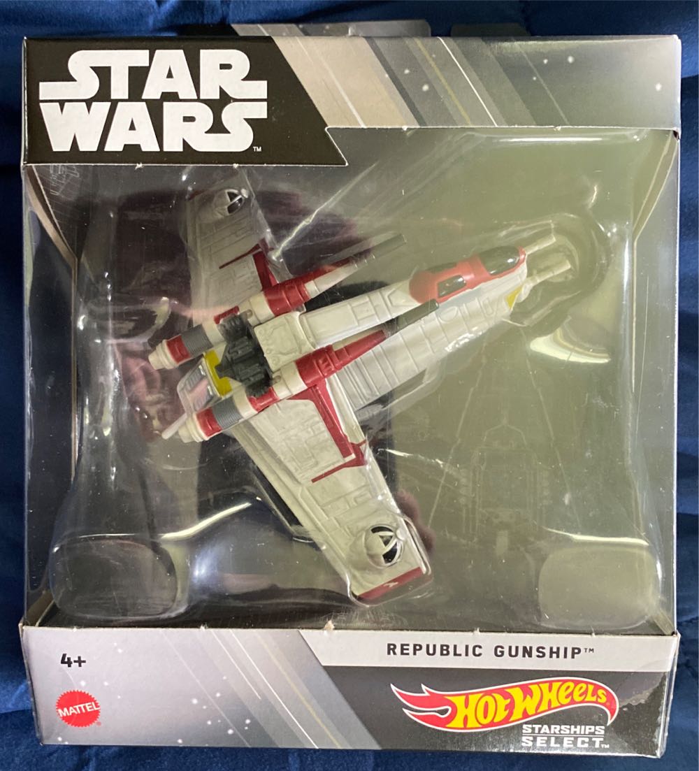#12 Republic Gunship - Hot Wheels (Mattel) (Hotwheels: Star Wars) action figure collectible [Barcode 194735074822] - Main Image 2
