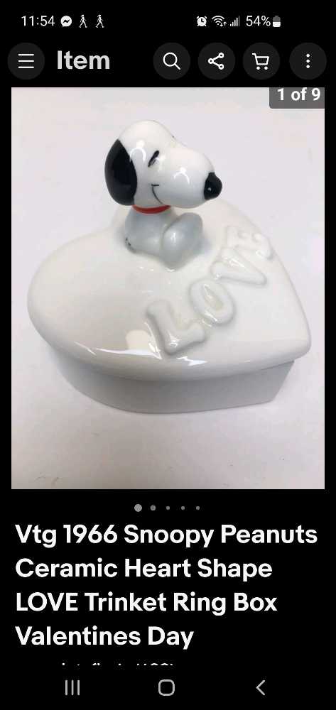 Snoopy Ceramic Ring Box  action figure collectible - Main Image 3
