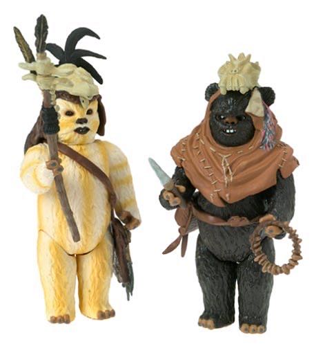 Ewoks (Logray & Keoulkeech) - Hasbro (Star Wars - Saga 2003) action figure collectible [Barcode 076930848395] - Main Image 2