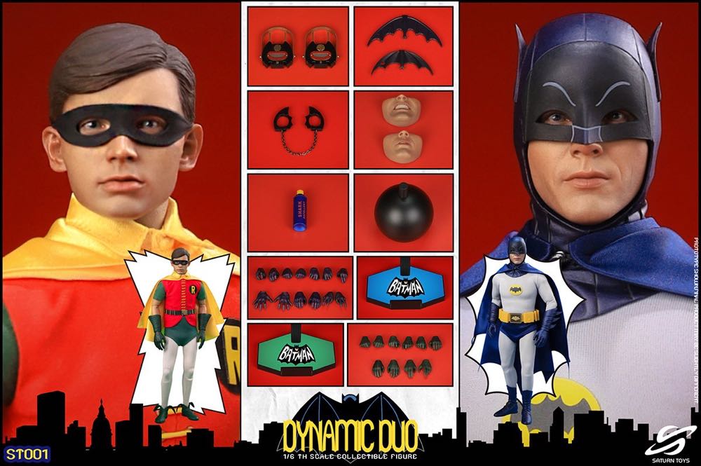 Dynamic Duo (Batman & Robin) - Saturn Toys (Batman TV Show 1966) action figure collectible - Main Image 4