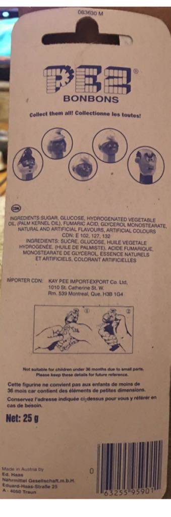 Pez (Bonsbons) Brainy  action figure collectible [Barcode 063255959011] - Main Image 2