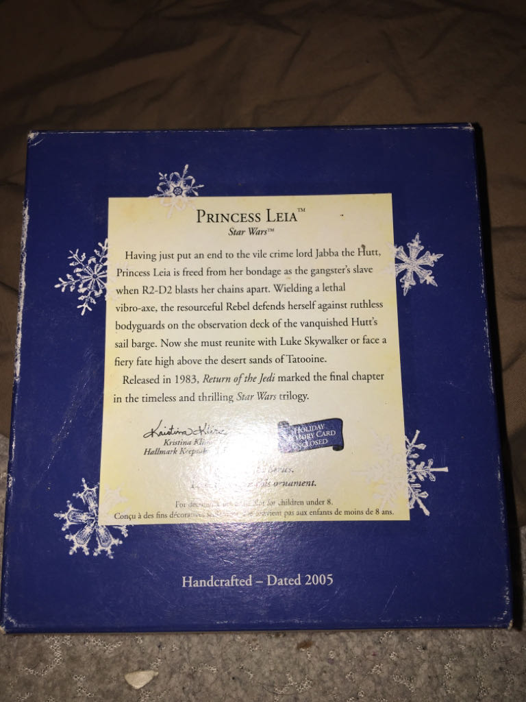 Hallmark Keepsake Ornament Princess Leia  action figure collectible - Main Image 2