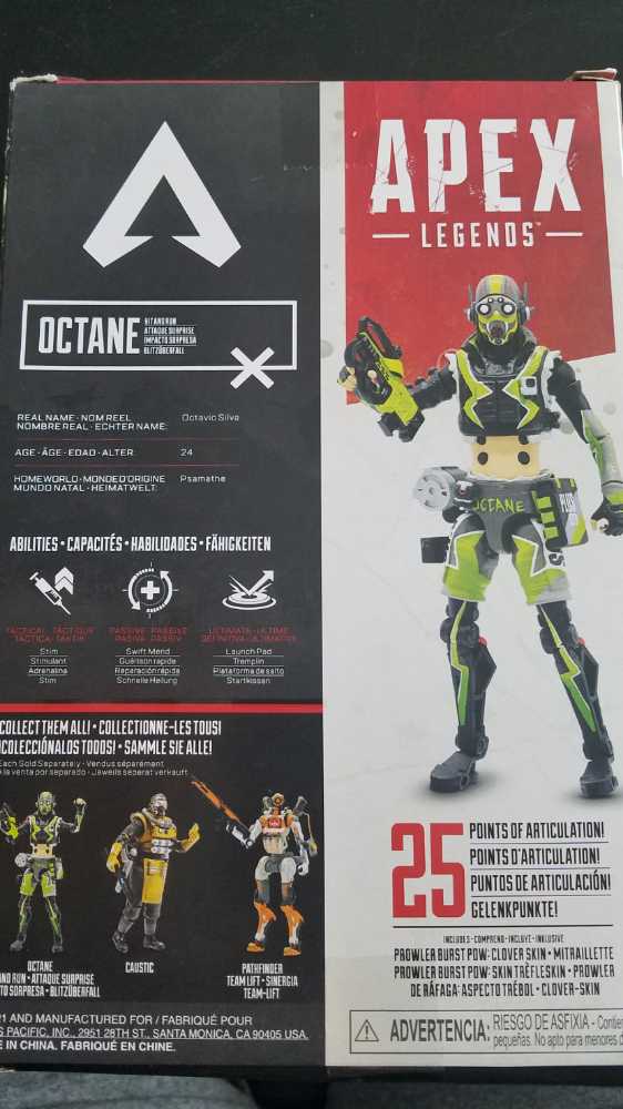 Apex Legends #10 Octane (Hit And Run Skin)  action figure collectible [Barcode 192995412415] - Main Image 3