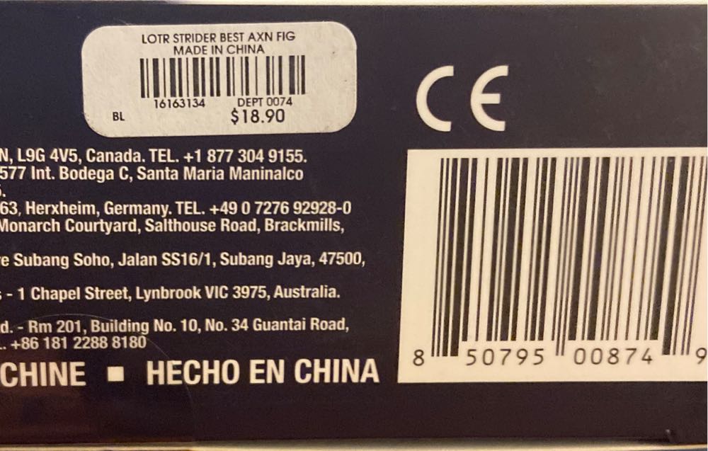 Aragorn (BST AXN) - BST AXN / The Loyal Subjects (Lord of the Rings BST AXN) action figure collectible [Barcode 850795008749] - Main Image 3