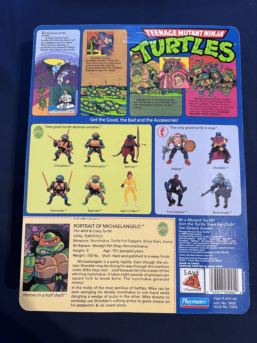 Michelangelo (moc) - Playmates Toys (Teenage Mutant Ninja Turtles) action figure collectible - Main Image 2