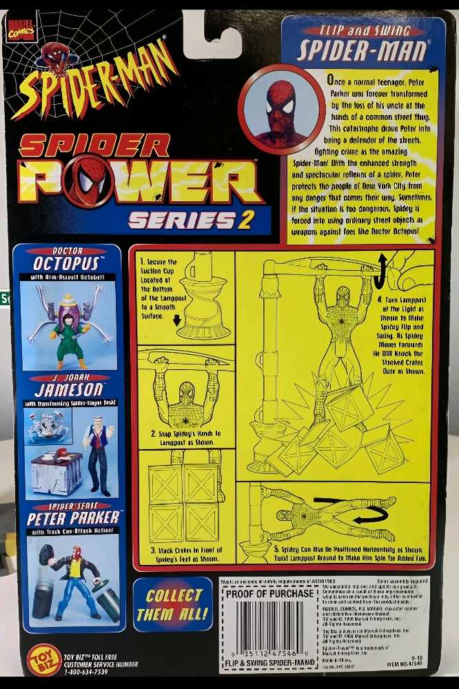 Spider-Man Flip and Swing - Toy Biz (Spider-Man) action figure collectible [Barcode 035112475460] - Main Image 2