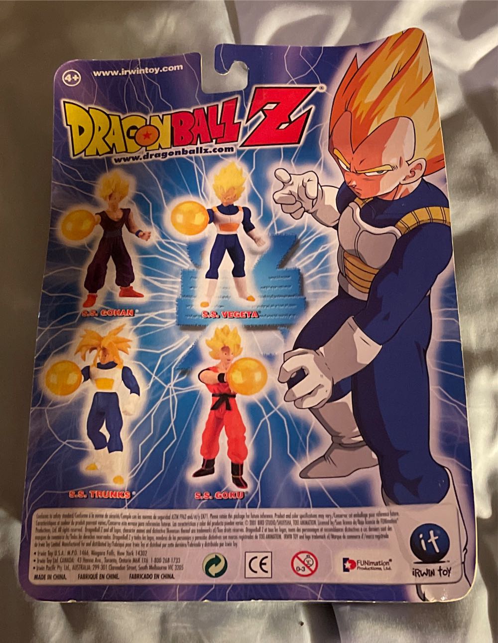 Dragonball Z Energy Blasters S.S. Vegeta - Irwin Toy action figure collectible [Barcode 069545505838] - Main Image 2