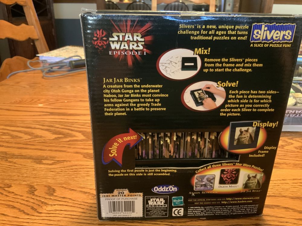 Puzzle-Jar Jar Binks  Puzzles 2 In One - Kenner Hasbro (Episode I) action figure collectible [Barcode 098905322204] - Main Image 2